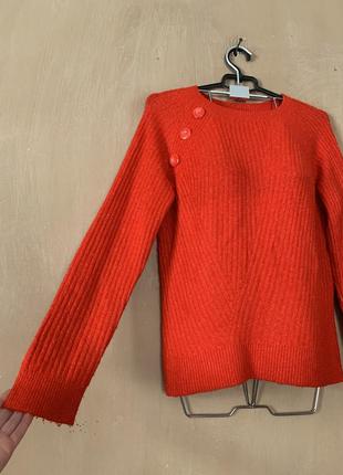 Кофта свитер размер s m красного цвета тепла tu3 фото