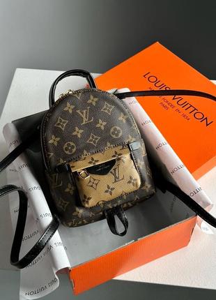 Жіночий рюкзак 👜 louis vuitton palm springs mini brown/ginger