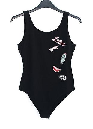 Отличное хлопковое боди с нашивками