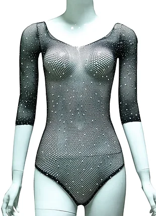 Эротическое боди со стразами
