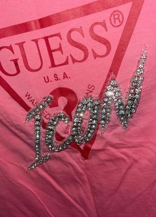 Футболка guess новая коллекция из камней стразы3 фото