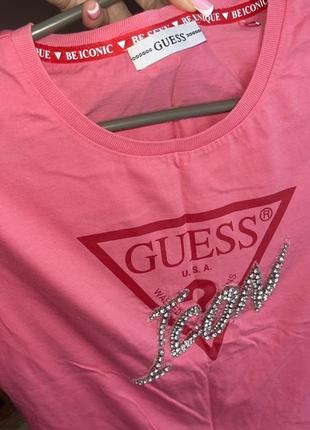 Футболка guess нова колекція з каміннях стрази