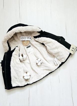 Пальто зимнее для девочки, бренд франция, куртка зимняя детская, 60-68см, 3-6месяц3 фото