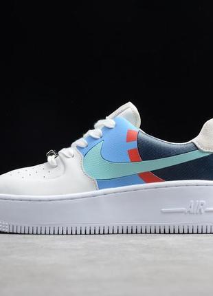 Кроссовки женские nike air force 1 sage low lx, бежевые (найк аир форс, найки, кросівки)