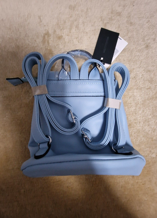 Женский синий рюкзак на магнитных застежках2 фото