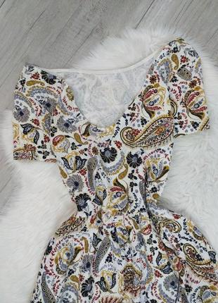 Женское платье с коротким рукавом с принтом турецких огурцов серое размер xxs2 фото