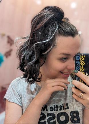 Синтетический хвост ( волосы) на крабике