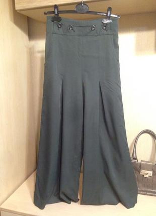 Элегантная актуальная юбка-брюки  из натуральной ткани