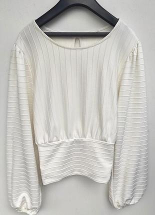 Hm красивая плотная блуза с объемными рукавами cos zara mango massimo dutti стиль8 фото