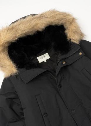 Carhartt wip anchorage parka black мужская парка2 фото