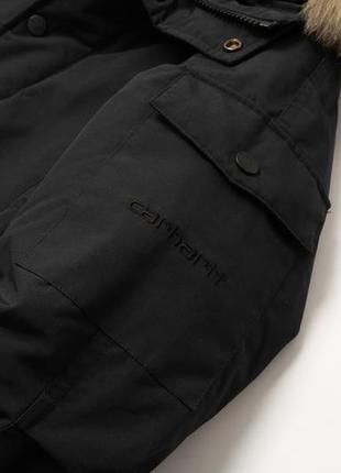 Carhartt wip anchorage parka black мужская парка4 фото