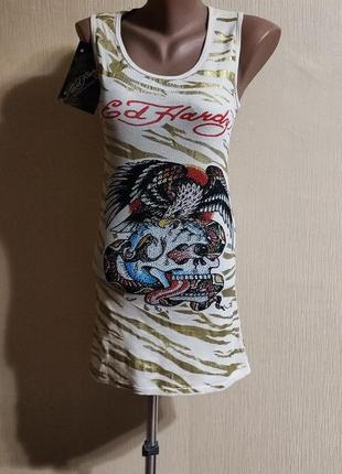 Яркая майка  от  ed hardy by christian andiger.