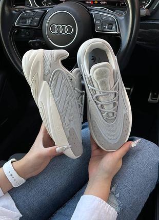 Жіночі кросівки adidas ozelia light grey | адідас | весна, літо, осінь | текстиль, замша | взуття