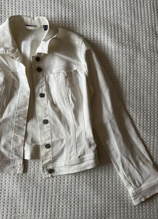 Укороченная белая джинсовая куртка mexx, размер 36 s4 фото
