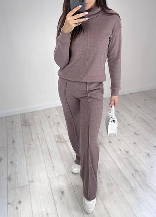 Жіночий теплий костюм,вʼязаний костюм,вязаный костюм,прогулянковий костюм,прогулочный костюм,трикотажний костюм,осенний тёплый костюм ангоровий