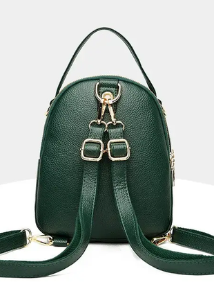 Женский кожаный черный зеленый коричневый фиолетовый красный рюкзак портфель ранец...