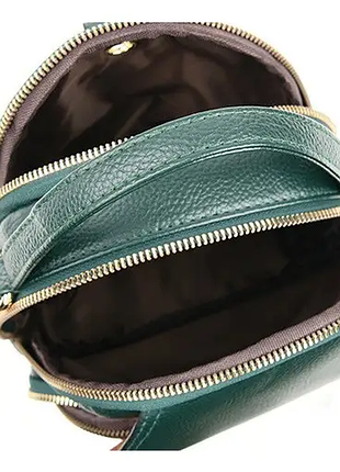 Женский кожаный черный зеленый коричневый фиолетовый красный рюкзак портфель ранец...
