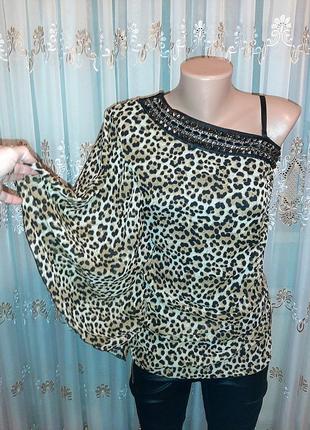 Блуза с леопардовым принтом1 фото