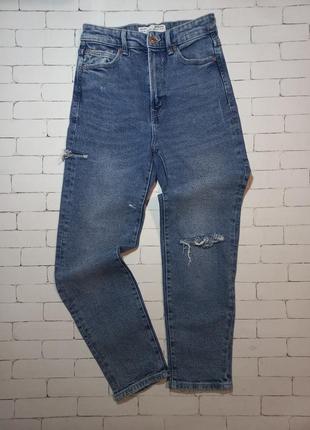 Стильные джинсы высокая посадка1 фото