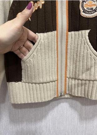 Кофточка  на молнии с длинным рукавом джемпер свитер рост 104-116 см4 фото