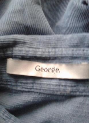 Грязно-голубая вельветовая рубашка в джинсовом стиле george батал8 фото