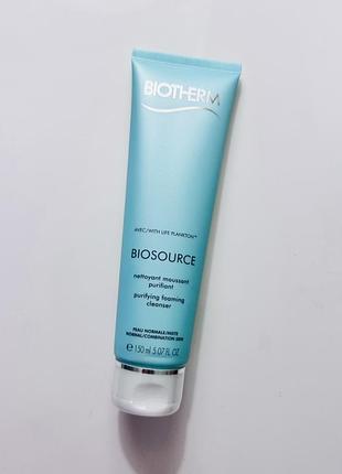 Очищуючий мус для обличчя biotherm biosource hydra-toning fresh foam 150 мл
