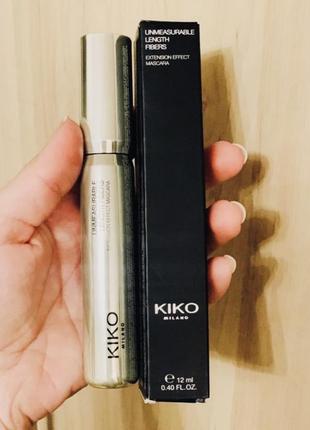 Туш  для надзвичайно довгих вій kiko milano unmeasurable length fibers extension effect