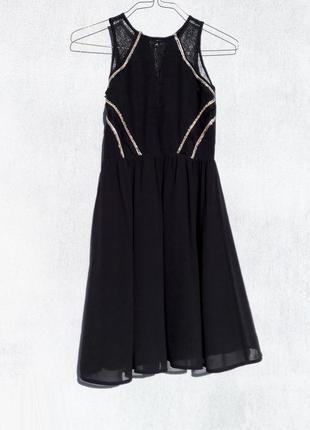 Красивое чёрное платье с гипюром morgan3 фото