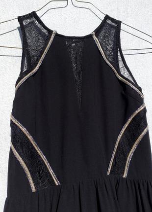 Красивое чёрное платье с гипюром morgan6 фото