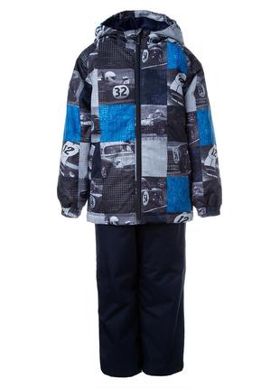 Комплект демисезонный для мальчиков (куртка + брюки) huppa rex синий 45080014-02186