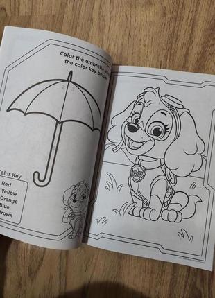 Дитяча розмальовка activity book usa щенячий патруль скай гонщик маршал кримез герої різні анг мова