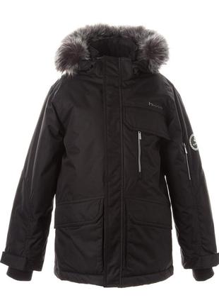 Куртка зимняя для мальчиков мебранная huppa marten 2 черный 18110230-00009