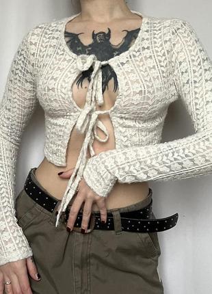 Топ кофта лонгслів вінтаж хіппі лоліта y2k