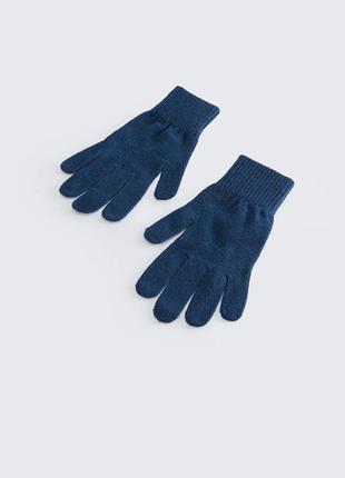 Нові фірмові жіночі рукавички рукавиці перчатки однотонні сині lc waikiki вайкікі1 фото