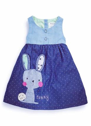 Легендарное джинсовое платье/сарафан с кроликом bunny next.3 фото