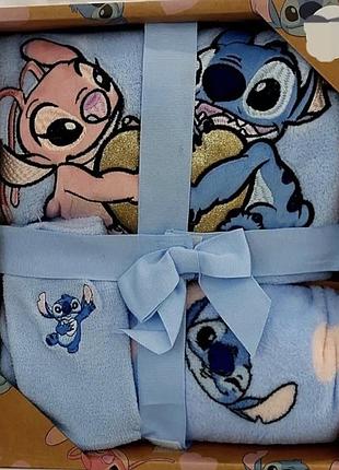 Подарунковий набір піжама + шкарпетки стітч і ліло, тепла піжама stitch &lilo, домашній костюм