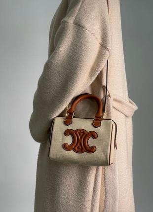 Женская брендовая сумка celine bag small boston cuir triomphe in#ile and calfskin3 фото
