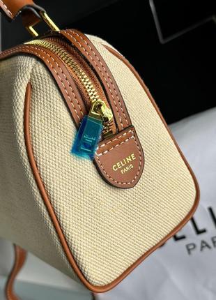 Женская брендовая сумка celine bag small boston cuir triomphe in#ile and calfskin8 фото