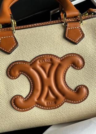 Женская брендовая сумка celine bag small boston cuir triomphe in#ile and calfskin4 фото