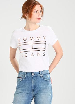 Оригинальная белая футболка tommy hilfiger