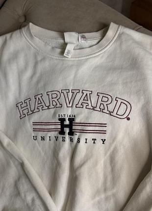 Свитшот оверсайз удлиненный harvard universite2 фото