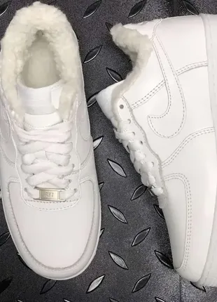 Кроссовки nike air force белые ❄️ теплые зимние ботинки сапоги fur мех ☔️🌧🌤7 фото