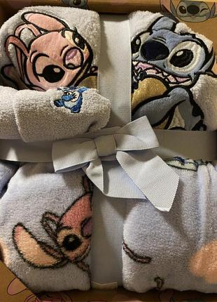 Подарочный набор пижама + носки стч и лило, домашний комплект, теплая пижама stitch & lilo4 фото