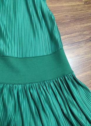 Emporio armani праздничное платье на одно плечо, плисерированное зеленое платье, нарядное, на выпускное, новогоднее платье9 фото