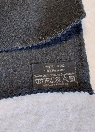 Якісний флісовий чорний шарф