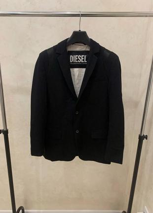 Пиджак блейзер жакет diesel дизайнерский черный женский базовый классический1 фото