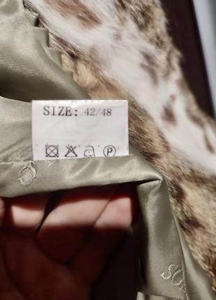 Шуба sollo exclusive шубка з натурального хутра  очеретяний кіт , ліппі , дика рись. шкіряна єнот.5 фото
