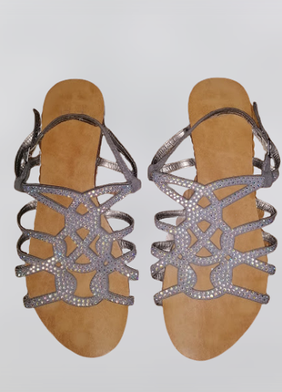 💜💜💜стильні жіночі сандалі, босоніжки зі стразами f&amp;f💜💜💜1 фото