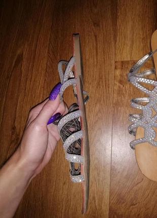 💜💜💜стильні жіночі сандалі, босоніжки зі стразами f&amp;f💜💜💜4 фото