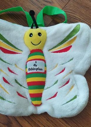 Детский рюкзак мягкая игрушка бабочка